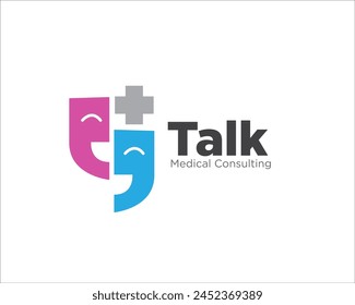 talk and health care logo designs for medical consult