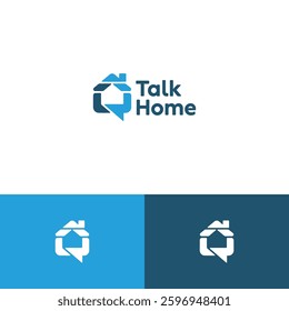 Talk home Logo design template