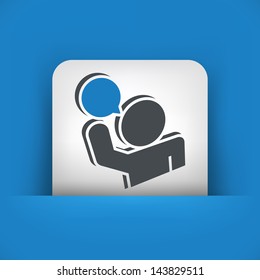 Talk icon 3d