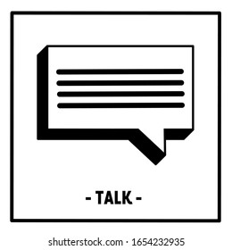 Icono de charla / icono de chat con estilo 3d. perfecto para usar en gadget de iconos