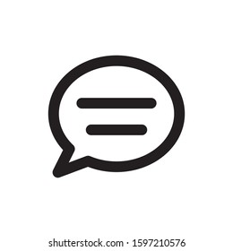 Talk icon or chat symbol on white background