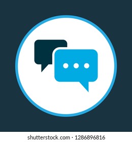 Talk icon colored symbol. Premium quality isolated dialog element in trendy style.