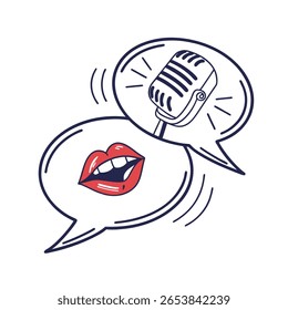 Talk Icon Free Vector Illustration