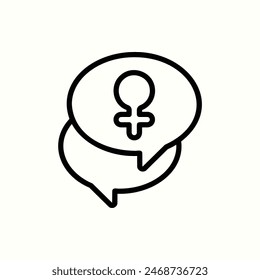 talk icon, isolated light outline icon