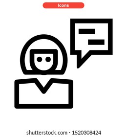 talk icon isolated sign symbol vector illustration - high quality black style vector icons
