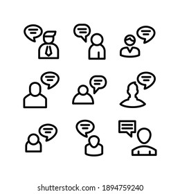 talk icon or logo isolated sign symbol vector illustration - Collection of high quality black style vector icons
