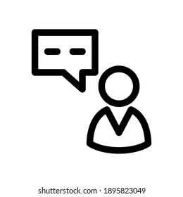 talk icon or logo isolated sign symbol vector illustration - high quality black style vector icons
