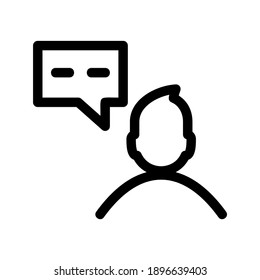 talk icon or logo isolated sign symbol vector illustration - high quality black style vector icons
