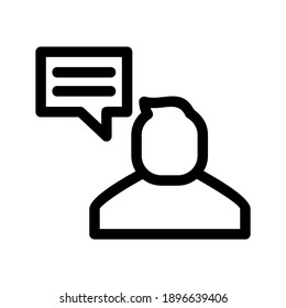 talk icon or logo isolated sign symbol vector illustration - high quality black style vector icons
