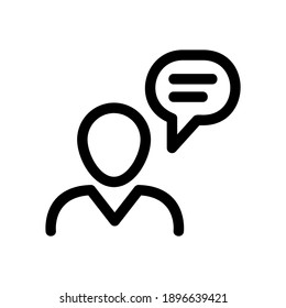 talk icon or logo isolated sign symbol vector illustration - high quality black style vector icons

