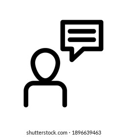 talk icon or logo isolated sign symbol vector illustration - high quality black style vector icons
