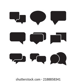 icono de charla o logotipo símbolo de signo aislado ilustración vectorial - Colección de iconos vectoriales de estilo negro de alta calidad
