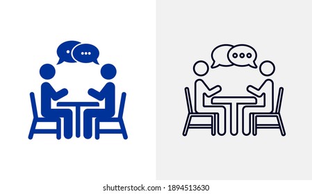 Talk icon logo vector template, Education icon concepts, Creative design