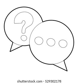 Talk icon. Outline illustration of talk vector icon for web