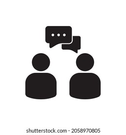 talk icon set. Discussion. dispute symbol. vector illustration	