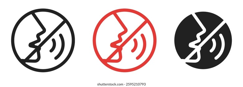 Talk icon set. Talking symbol. Vector illustration.