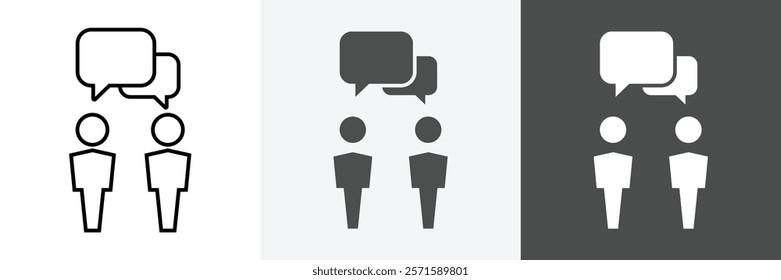 Talk icon set vector art