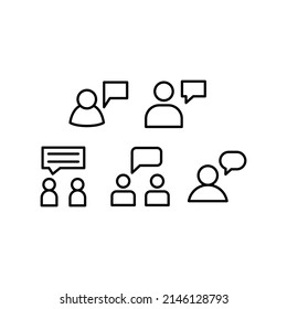 Talk Icon Set Vector Symbol Design Illustration
