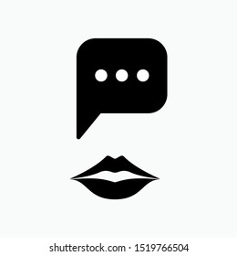 Talk Icon. Speak, Chat. Comment Symbol. Applied for Design, Presentation, Website or Apps Elements - Vector. 