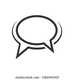 Talk Icon. Speak or Chat Illustration As A Simple Vector Sign, Presented on Line Art Style & Trendy Symbol for Design,  Websites, Presentation or Mobile Application.