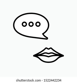 Talk Icon. Speak or Chat Illustration As A Simple Vector Sign, Trendy Symbol for Design, Websites, Presentation or Mobile Application.
