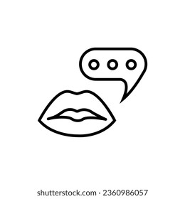 Talk Icon. Speak or Chat Illustration As A Simple Vector Sign, Trendy Symbol for Design, Websites, Presentation or Mobile Application.