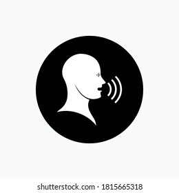 Talk Icon. Speaking Symbol - Vector Logo Template.