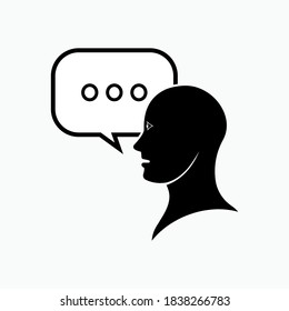 Talk Icon. Speaking Symbol - Vector Logo Template.