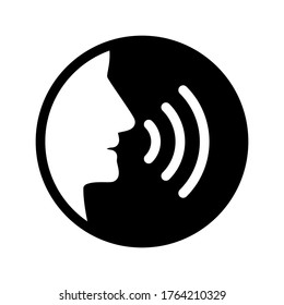 Talk icon symbol vector on white background