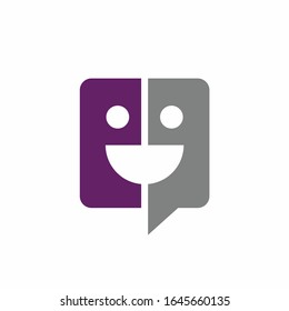 Talk icon that formed a smile