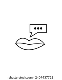 Talk Icon, Vektorsymbol der besten Linie.