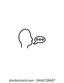 talk icon, vector best line icon.
