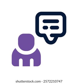 talk icon. vector dual tone icon for your website, mobile, presentation, and logo design.
