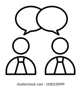 Talk Icon, Vector Illustration, Business Outline