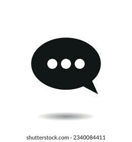 Ilustración vectorial de icono de charla. Conversación sobre antecedentes aislados. Concepto de signo de conversación.