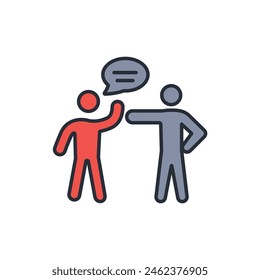 Talk icon. vector.Editable stroke.linear style sign for use web design,logo.Symbol illustration.