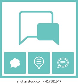 Talk icons. Web vector graphic. Design collection.