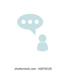 Talk icon.Vector illustrator.