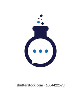 Talk Lab Vector Logo template. Lab chat vector logo design.
