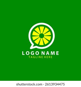 talk lemon logo design vector
