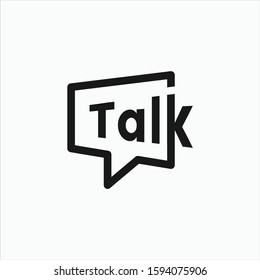 talk letter mark logo chat icon vector design template premium quality