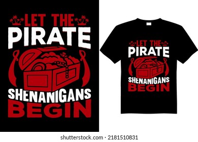 talk like a pirate day t-shirt design vector file