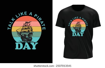 talk like a pirate day t-shirt design vector file