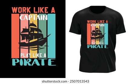 talk like a pirate day t-shirt design vector file