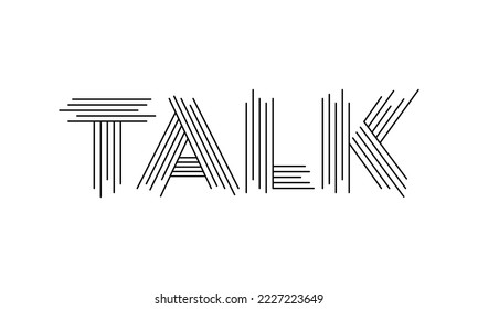 TALK Line Art Vektorgrafik