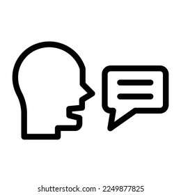 talk line icon illustration vector graphic