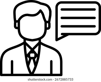Design de ícone de vetor de Linha de Conversa