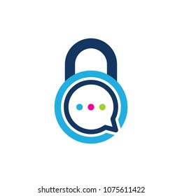 Talk Lock Logo Icon Design