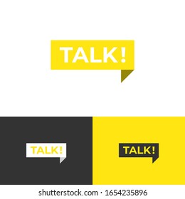Talk logo design concept. Chat logomark illustration. Can representing forum, social, agency.
