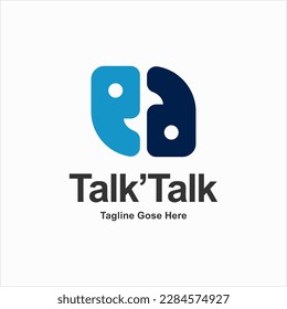 talk logo design, conversation logo design illustration